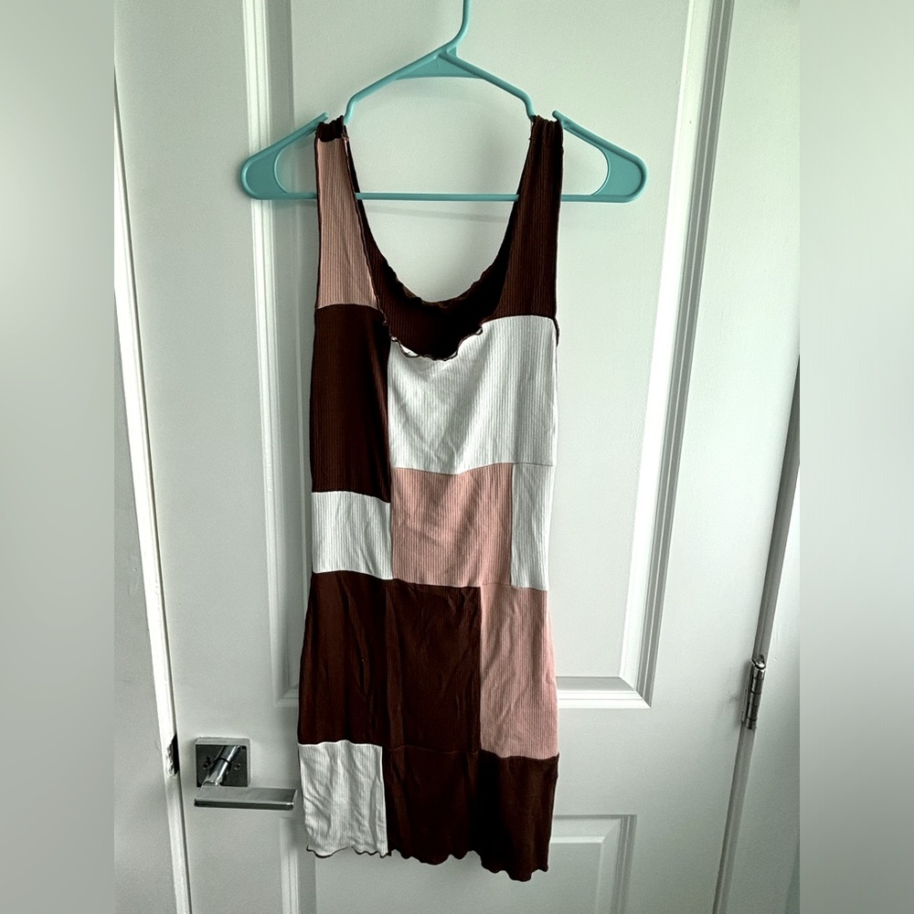 Patchwork form-fitting dress